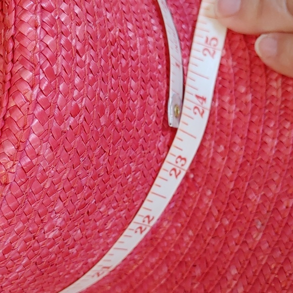 Betmar New York Pink Straw Sun Hat With Bow - Picture 9 of 9